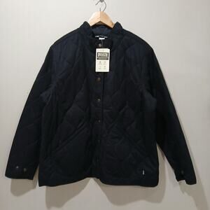 Duluth Trading Co Jacket Womens XXL Black Sutters Mill Quilted Snap Insulated